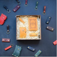 Набор кожаных аксессуаров BABAK Evora рыжий