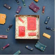 Набор кожаных аксессуаров BABAK Evora красный