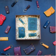 Набір шкіряних аксесуарів BABAK Evora зелений