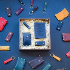 Набор кожаных аксессуаров BABAK Evora синий