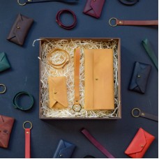 Набор кожаных аксессуаров BABAK Lille рыжий