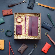 Набір шкіряних аксесуарів BABAK Lille марсала