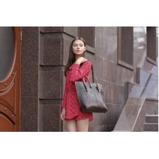 Сумка шкіряна BABAK Print Brown коричнева