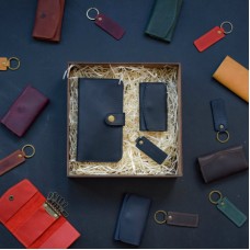 Набір шкіряних аксесуарів BABAK Milano чорний