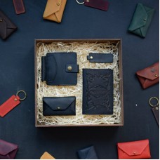 Набор кожаных аксессуаров BABAK Leon черный