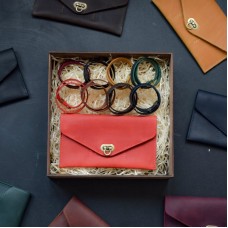 Набор кожаных аксессуаров BABAK Sena красный