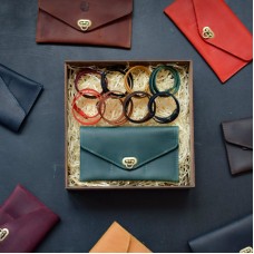 Набор кожаных аксессуаров BABAK Sena зеленый