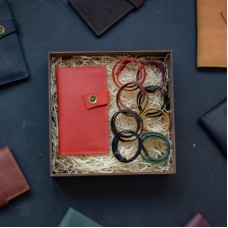 Набір шкіряних аксесуарів BABAK Valence червоний