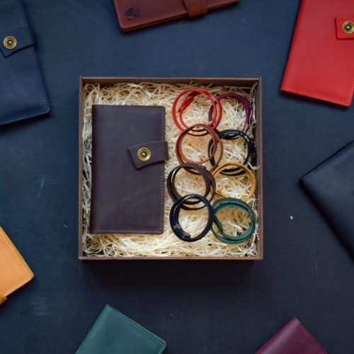 Набор кожаных аксессуаров BABAK Valence коричневый