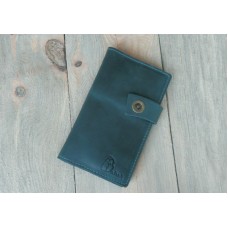 Шкіряне портмоне 121077 темно-зелене