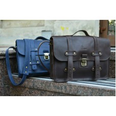 Шкіряний портфель 863365+ коньяк