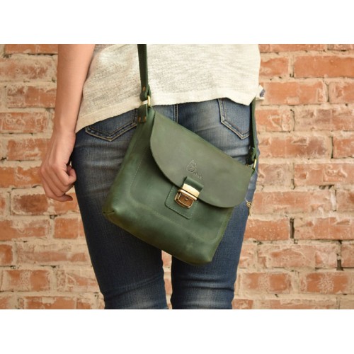 Сумка Babak 886077 шкіряна зелена