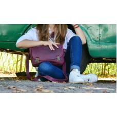 Женская кожаная сумка Сrossbody 891066 бордо