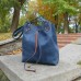 Женская кожаная сумка-мешок Taita Blue 883062 синяя