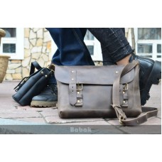 Женская кожаная сумка Сrossbody 861051 коричневая