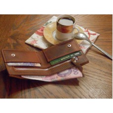 Кожаное портмоне 111065 коричневое