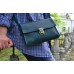 Женский кожаный клатч 870077 зеленый
