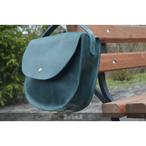 Жіноча шкіряна сумка 874077 зелена