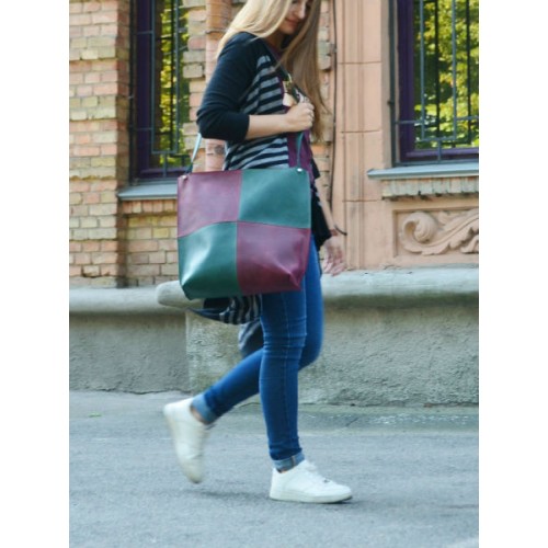 Жіноча шкіряна сумка Шахи 881066/77 зелена