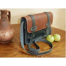 Шкіряна сумка-портфель Comb GC 866077/65 зелено-коричнева