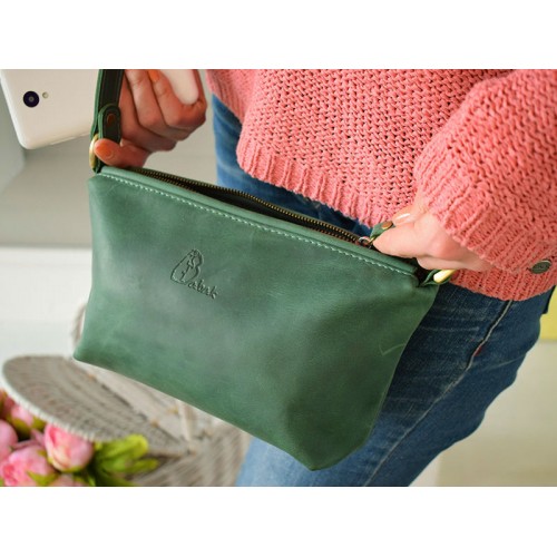 Сумка Babak 898077 кожаная зелёная