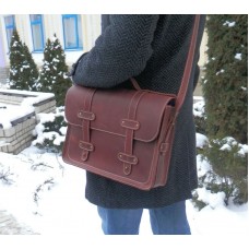 Шкіряний портфель 863565 коньяк