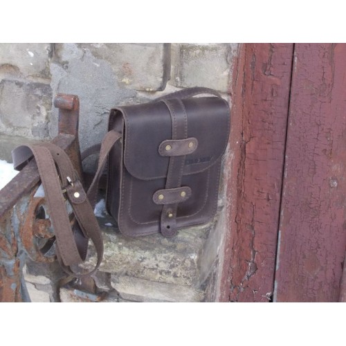 Кожаная сумка Сrossbody 868051 коричневая