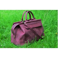 Кожаный саквояж 702066 бордо