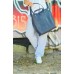 Жіноча шкіряна сумка Tote Blue 857062 темно-синя