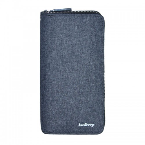 Мужское портмоне Baellerry Textile Zipp черное