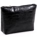 Жіноча косметичка шкіряна CB010201-black кайман чорна