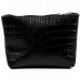 Жіноча косметичка шкіряна CB010201-black кайман чорна