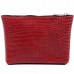 Женская косметичка кожаная CB010203-red кайман красная