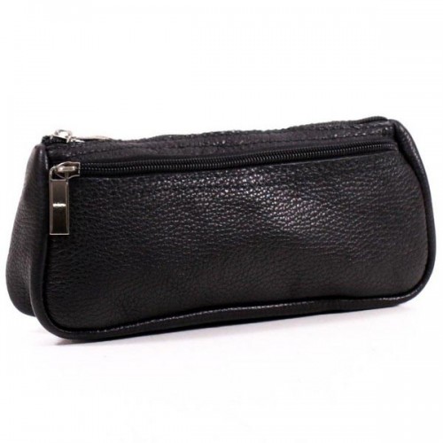 Жіноча косметичка шкіряна CB020101-black чорна