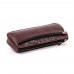 Жіноча косметичка шкіряна CB020202-brown  кайман коричнева