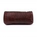 Жіноча косметичка шкіряна CB020202-brown  кайман коричнева