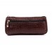 Жіноча косметичка шкіряна CB020202-brown  кайман коричнева