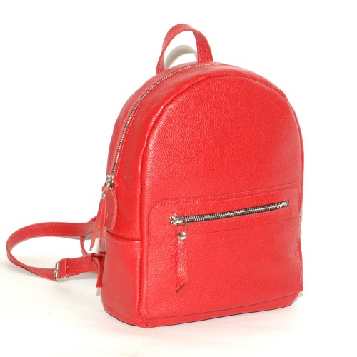 Жіночий шкіряний рюкзак B020104-red червоний
