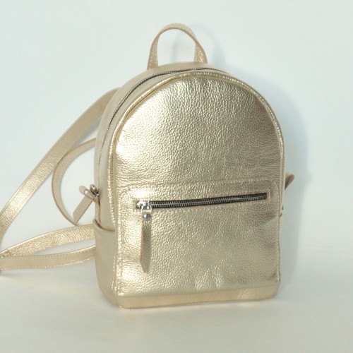 Жіночий шкіряний рюкзак B020110-gold золотий