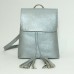 Жіночий шкіряний рюкзак B030107-silver срібло