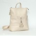 Жіночий шкіряний рюкзак-трансформер B050104-beige бежевий