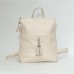 Жіночий шкіряний рюкзак-трансформер B050104-beige бежевий