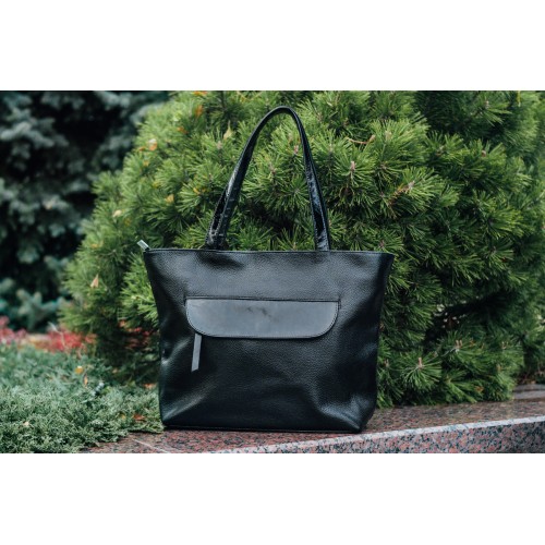 Сумка шкіряна жіноча S070601-black чорна
