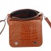 Сумка шкіряна жіноча через плече S090213-brown кайман руда