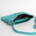 Сумка кожаная женская через плечо S100119-turquoise бирюзовая