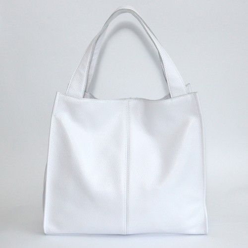 Сумка кожаная женская S120105-white белая