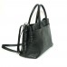 Сумка шкіряна жіноча S320201-black кайман чорна