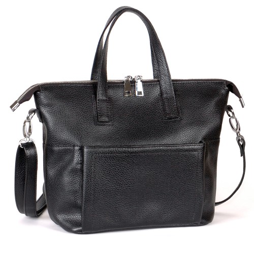 Сумка кожаная женская S450101-black черная