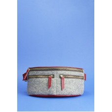 Сумка BLANKNOTE поясная Spirit фетр+кожа виноград BN-BAG-15-felt-vin