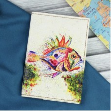 Обложка для паспорта "Морское дно" + блокнотик